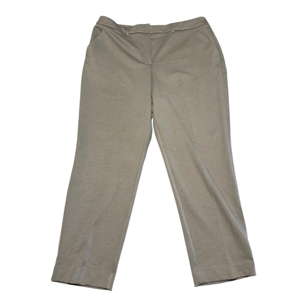 Simply Vera Vera Wang Olive-Taupe Straight Dress Pants Size 18 Stretch Workwear